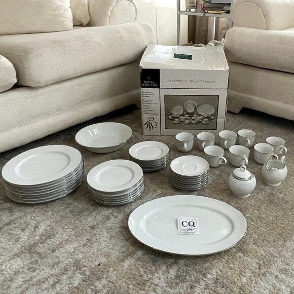 Royal Doulton | Dining | Royal Doulton Simply Platinum Fine Porcelain ...